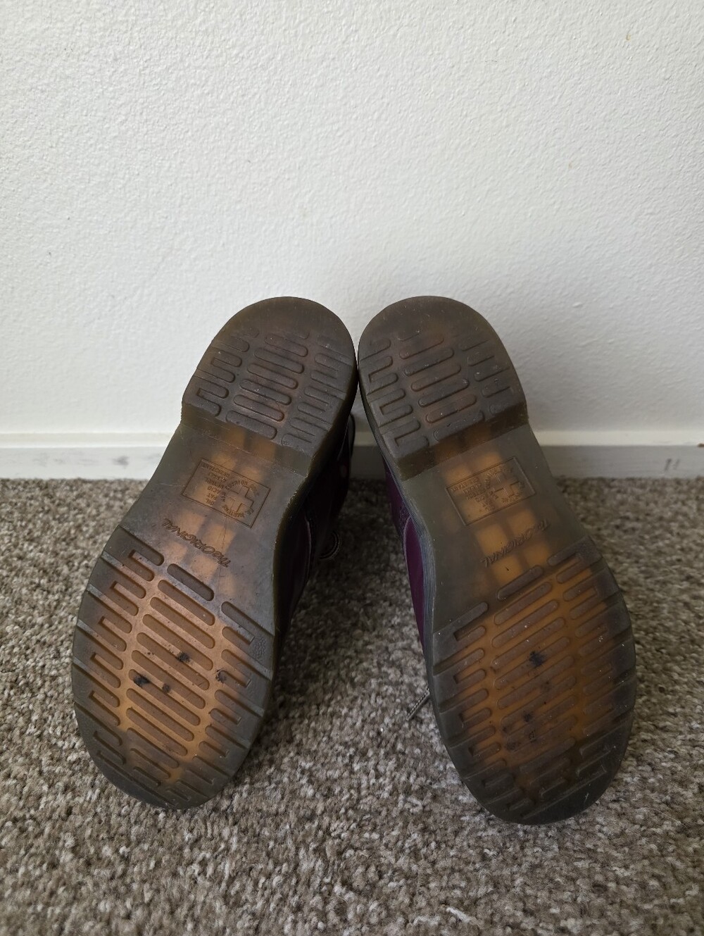 Dr. Martens Plum Leather Lace-Up Boots - Picture 5 of 8